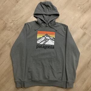 Patagonia Uprisal Hoodie Men's Medium M Gray Sweatshirt Line Logo Ridge 39584